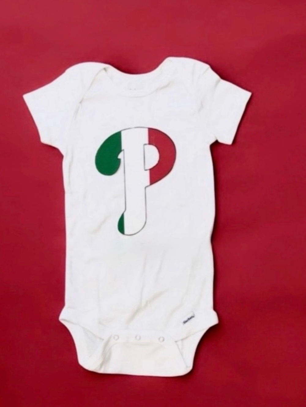 Italian Phillies baby bodysuit